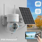 Load image into Gallery viewer, WiFi PTZ Camera Outdoor Wireless Solar IP Camera 4MP HD Built-in Battery Video Surveillance Camera Long Time Standby iCsee APP  Amaijoin
