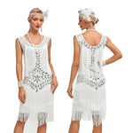 Load image into Gallery viewer, 1920 European and American Retro Sequined Dress Gatsby Ball Fringed Dress Party Party Beaded Toasting Dress  Amaijoin
