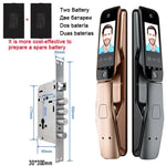 Load image into Gallery viewer, WiFi Tuya APP Voice Intercom Digital Door Lock  High Quanlity 3D Face Recognition Smart Door Lock With Camera  Amaijoin
