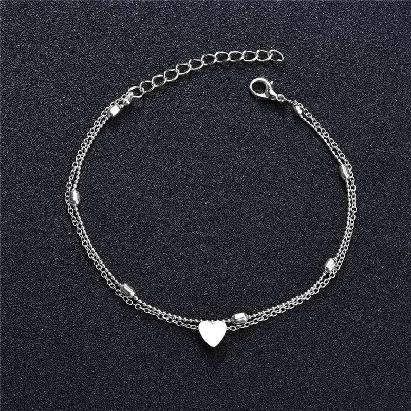 Modyle New Fashion Simple Heart Female Anklets Foot Jewelry Leg New Anklets On Foot Ankle Bracelets For Women Leg Chain Gifts  Amaijoin