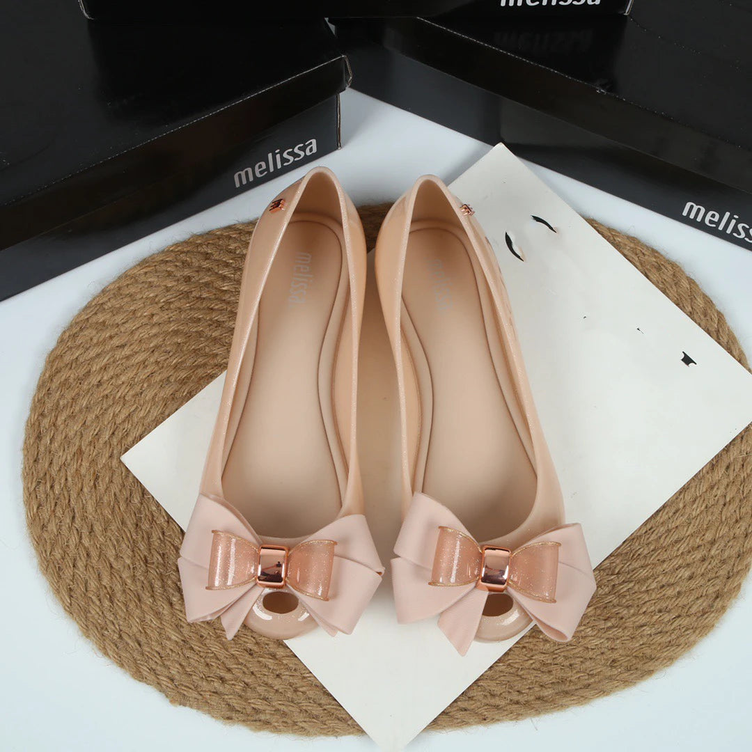 2023 Summer New Melissas Fashion Adult Girls Single Shoes Women's Simple Love Shape Jelly Sandals Nude Beach Shoes  Amaijoin