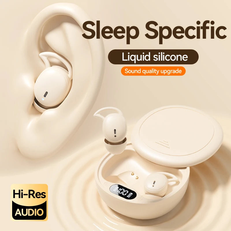 GENAI M73 Sleeping Earbuds Wireless Bluetooth 5.4 Earphone Touch Control Headset HiFi Sound Sport Waterproof Headphones With Mic  Amaijoin