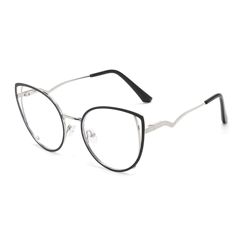 Anti-Blue Light Rays Eyeglasses Frame Women Cat Eye Glasses Brand Designer Clear Lens Computer Optical Eyewear 97333  Amaijoin