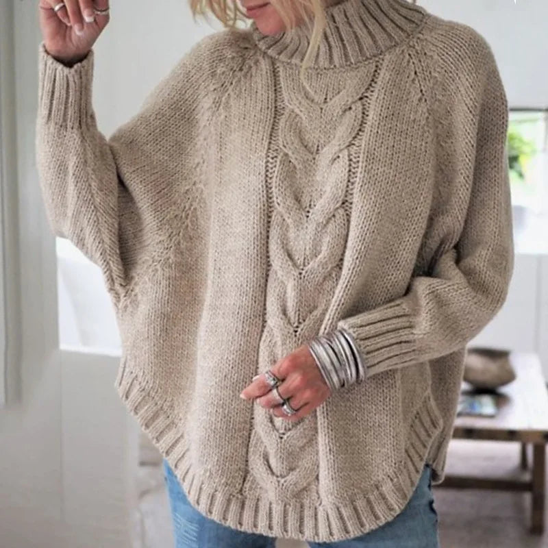 Women Sweater Casual Pullovers Autumn Winter Basics Knitted Loose O-neck Batwing Sleeve Elegance Sweet Female Clothing  Amaijoin