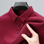 Load image into Gallery viewer, Men&#39;s Waffle Long Sleeved POLO Shirt with Letter Printed Lapel Casual Top  Amaijoin
