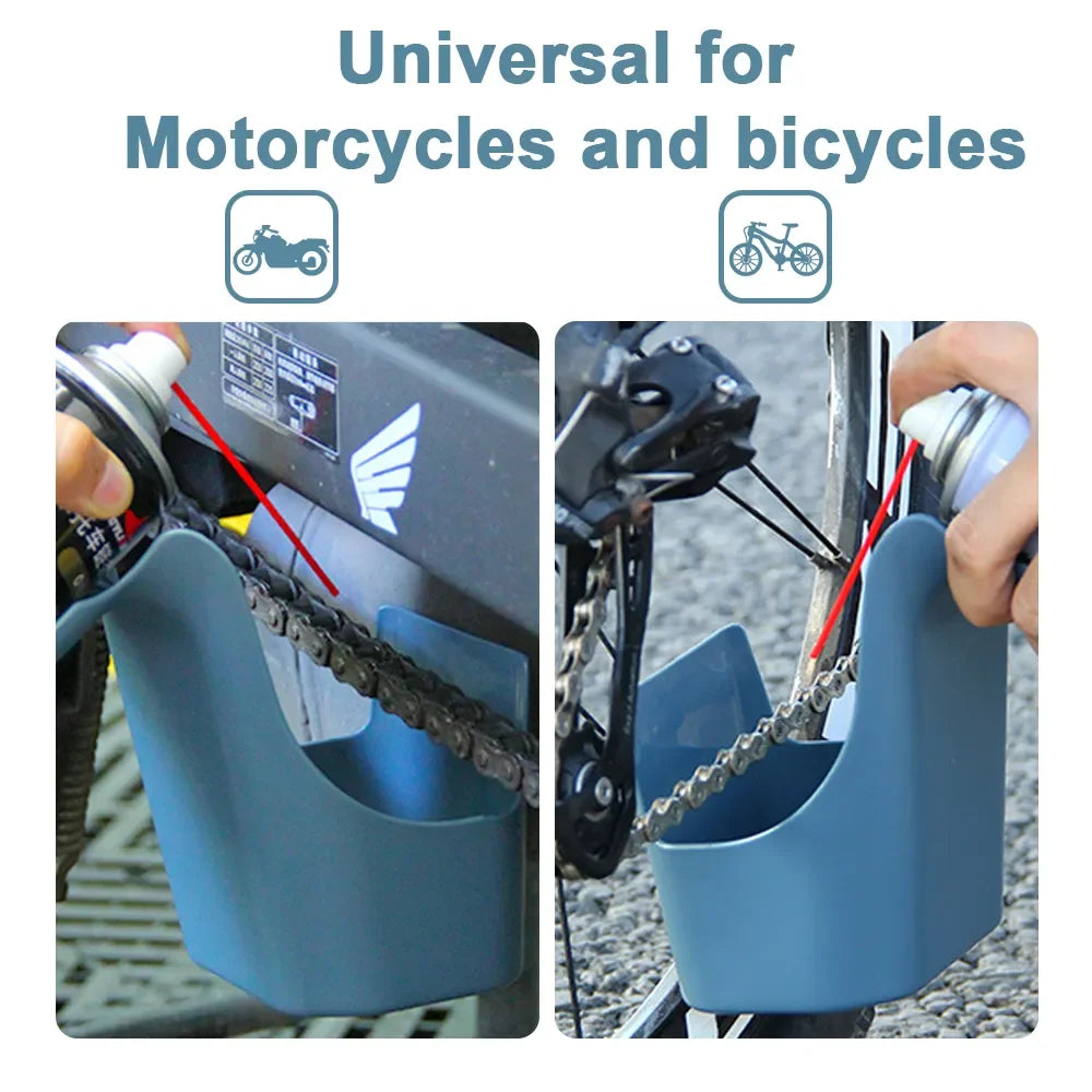 Bike Motorcycle Chain Oil Storage Tool Box Chain Cleaning Oil Splash-Proof Agent Widely Used Chain Oil Anti-spray Scrubber Tools  Amaijoin