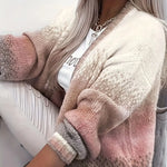 Load image into Gallery viewer, Color Block Button Down Knit Cardigan, Casual Long Sleeve Comfy Sweater, Women&#39;s Clothing  Amaijoin
