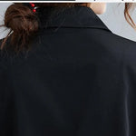 Load image into Gallery viewer, 2023 Spring and Autumn Women&#39;s Polo Button PrintingPatchworkDrawstring Loose Fashion Casual Elegant Commuter Long Sleeve Tops  Amaijoin
