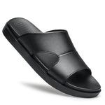 Load image into Gallery viewer, High-quality New Summer Men Black Thick Bottom Sandals Genuine Leather Quality Beach Slippers Casual Shoes Outdoor Beach Shoes  Amaijoin
