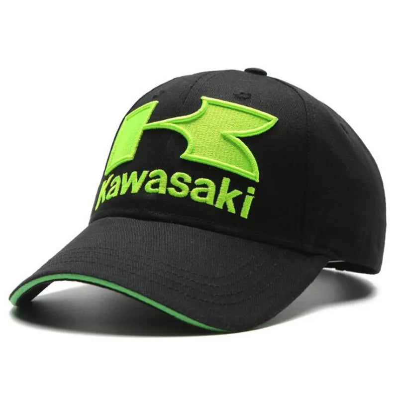 Kawasaki Genuine Men's and Women's Fashion Baseball Hat Embroidered Motorcycle Truck Driver Hat Dad Hat Racing Hat  Amaijoin