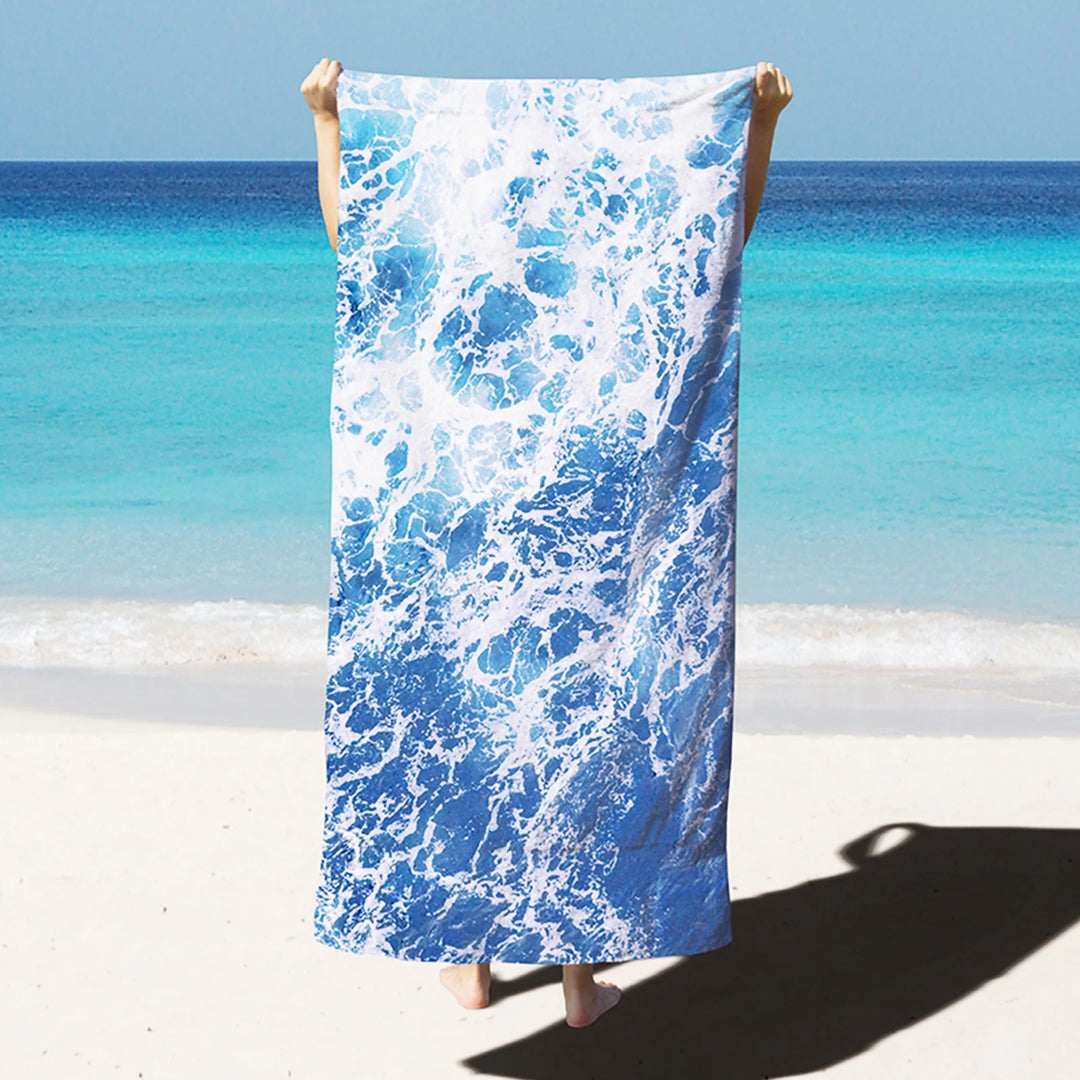 HiTurbo Microfiber Blanket Quick Drying Beach Towels, Oversized 35*71in Printing Towel, Super Absorbent Pool Towel Blanket, Bohe  Amaijoin