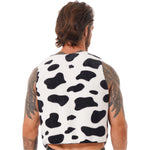 Load image into Gallery viewer, Men&#39;s Cow Print Sleeveless Open Front Coat Vest Hippie Christmas Halloween Carnival Cowboy Role Play Fancy Costumes Cow Vest  Amaijoin
