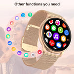 Carregue a imagem no visualizador da Galeria, Bluetooth Call Smart Watch Women Custom Dial Steel Watches Men Sports Fitness Tracker Heart Rate Smartwatch For Android IOS G35  Amaijoin
