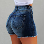 Load image into Gallery viewer, Solid Cotton Denim Shorts for Women Clothing 2024 Summer Street Style High Waist Sexy Jeans Female Casual Korean Y2K Crop Pants  Amaijoin
