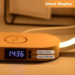 Load image into Gallery viewer, Multifunction Wireless Charger Pad Stand Clock LED Desk Lamp Night Light USB Port Fast Charging Station Dock for iPhone Samsung  Amaijoin
