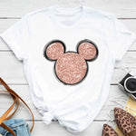 Load image into Gallery viewer, New T-shirts for Women Fashion Heart Minnie Print T Shirt Streetwear Clothes Kawaii Mickey Mouse Disney T Shirt Female Tops  Amaijoin
