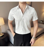 Load image into Gallery viewer, High End Printed Shirt for Men Short Sleeve Slim Fit Casual Shirts Fashion Office Social Dress Shirts 2024 Summer Men Clothing  Amaijoin
