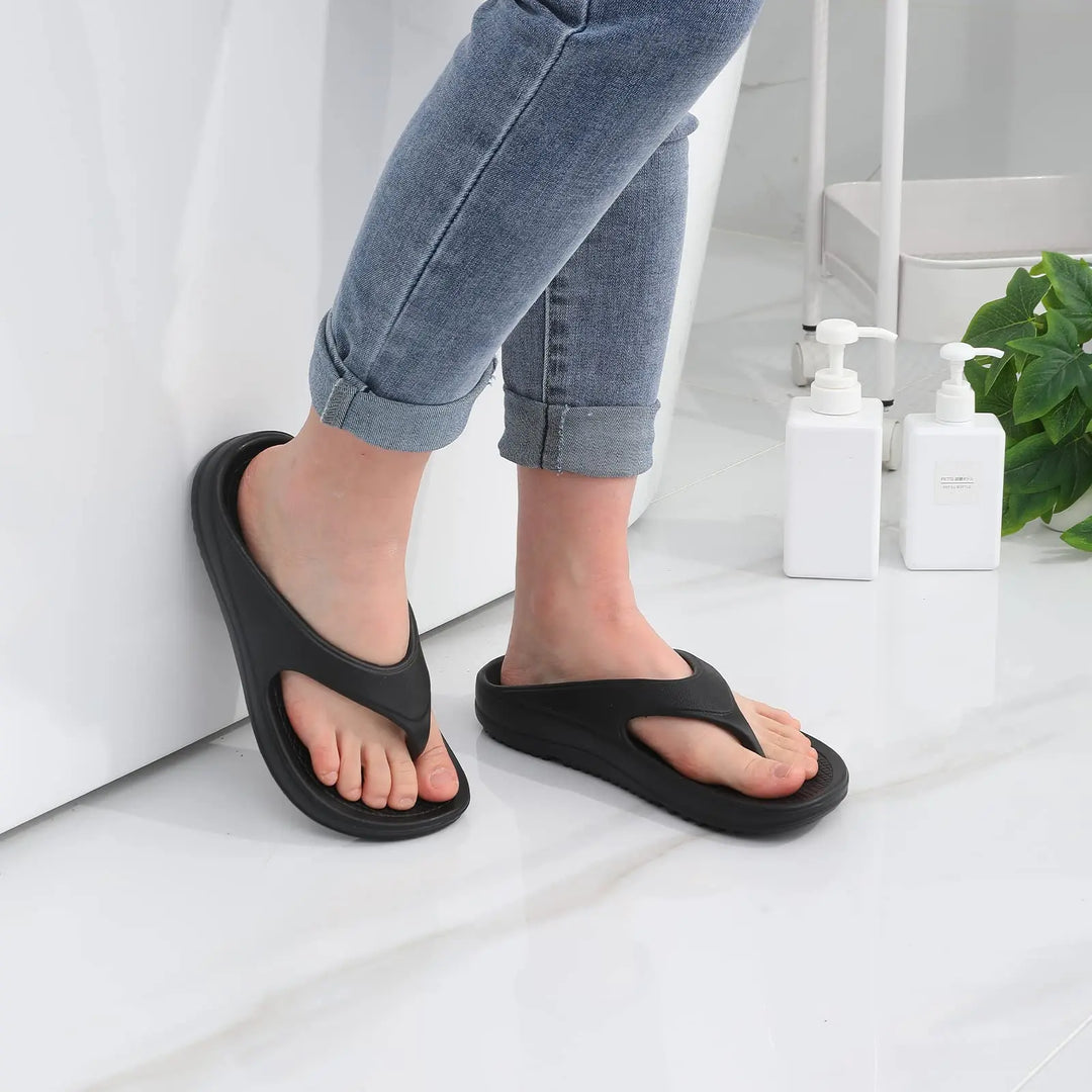 Shevalues Fashion Orthopedic Sandals Women Home Soft Sole Flip Flops Unisex Outdoor EVA Beach Shoe Bath Slides With Arch Support  Amaijoin