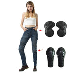 Load image into Gallery viewer, Women Motorcycle Pants Four Seasons Locomotive Jeans Wearable Motocross Pants Moto Motorbiker Biker Riding Pants Pantalon Moto  Amaijoin
