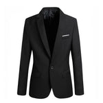 Load image into Gallery viewer, Men Blazer Business Casual Single Breasted Flap Pockets Blazer Solid Color Suit Jacket Work Clothes Slim Fit Office Blazer Suit  Amaijoin
