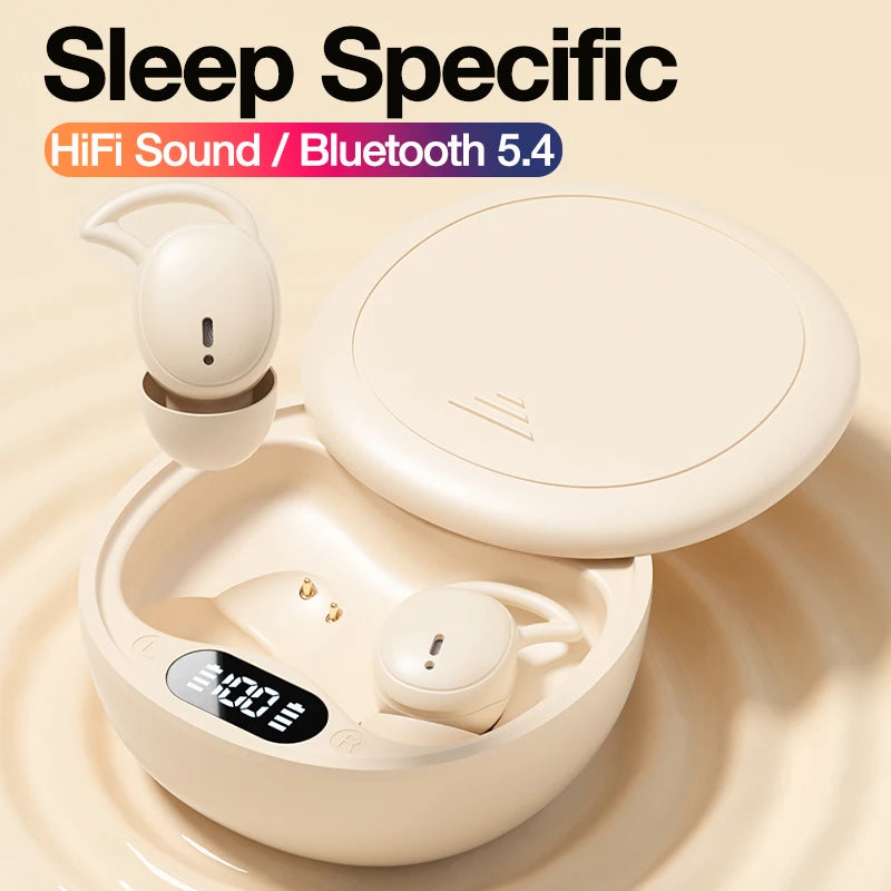 GENAI M73 Sleeping Earbuds Wireless Bluetooth 5.4 Earphone Touch Control Headset HiFi Sound Sport Waterproof Headphones With Mic  Amaijoin