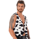 Load image into Gallery viewer, Men&#39;s Cow Print Sleeveless Open Front Coat Vest Hippie Christmas Halloween Carnival Cowboy Role Play Fancy Costumes Cow Vest  Amaijoin
