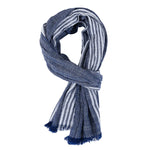 Load image into Gallery viewer, Designer Fashion Men Scarf Striped Cotton Linen Men Scarves Autumn Winter Warm Pashmina Male Brand Shawl Tassel Bufandas  Amaijoin
