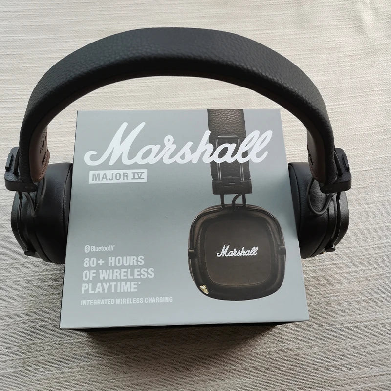 Original Marshall MAJOR IV Bluetooth  Headphones Wireless Earphones Deep Bass Foldable Sport Gaming Headset with Microphone  Amaijoin