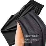 Carregue a imagem no visualizador da Galeria, Men&#39;s Summer Ice Silk Pants Mesh Breathable Casual Thin Quick Dry Pants Loose Elastic Beam Feet Pants Sports Fitness Pants  Amaijoin
