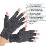 Load image into Gallery viewer, Relieve Hand Discomfort with 1pair Fingerless Compression Gloves  Amaijoin
