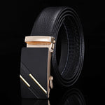 Load image into Gallery viewer, For Men Famous Work Business Black Cowskin PU Strap Men Leather Belt Metal Automatic Buckle Brand High Quality Luxury Belts  Amaijoin
