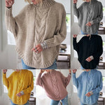 Load image into Gallery viewer, Women Sweater Casual Pullovers Autumn Winter Basics Knitted Loose O-neck Batwing Sleeve Elegance Sweet Female Clothing  Amaijoin
