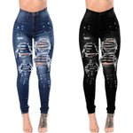 Load image into Gallery viewer, 2023 Autumn High Waist Ripped Jeans For Women Fashion Stretch Skinny Denim Pencil Pants Casual Slim Trousers S-3XL  Amaijoin
