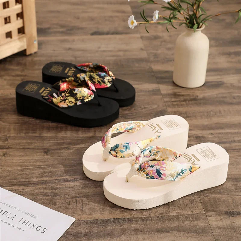 2024 Fashion Women Flip Flops Summer Beach Platform Slippers Casual Outside Wedges Sandals Summer Women Shoes  Amaijoin