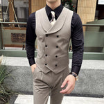 Load image into Gallery viewer, High Quality Autumn Double Breasted Suit Vest Men Business Formal Sleeveless Vest Slim Fit Wedding Groom Banquet Party Waistcoat  Amaijoin
