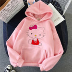 Load image into Gallery viewer, Women 90s Y2k 2000s Hoodies Hello Kitty Hip Hop Hoodie Sanrio Sweatshirt Clothes Tops Sweatshirt Clothing Streetwear  Amaijoin
