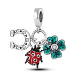 Carregue a imagem no visualizador da Galeria, Charms Plata De Ley 925 Evil Blue Eyes Silver Sun Star Elk Dinosaur Flower Charm of Original Fits Women Anniversary DIY Jewelry  Amaijoin
