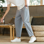 Load image into Gallery viewer, 2023 Summer Men&#39;s Trousers Cotton Linen Fashion Casual Pants Solid Color Breathable Loose Shorts Straight Pants Streetwear M-5XL  Amaijoin
