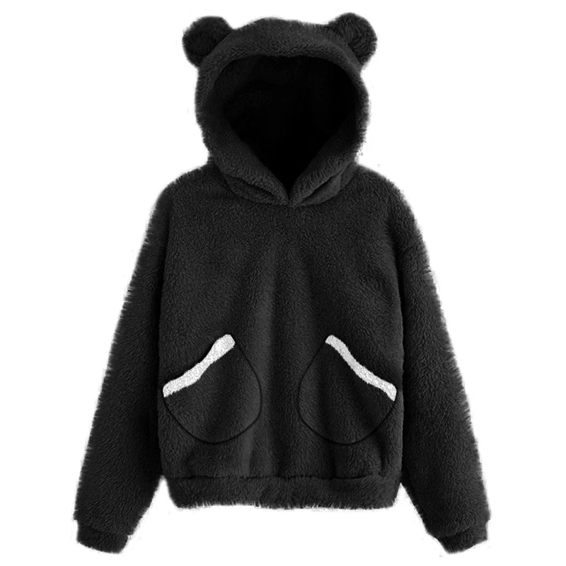 Hoodies em Algodão Fluffy Warm  Amaijoin