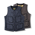 Load image into Gallery viewer, 3402 Winter Fall Fashion Men&#39;s Cozy Premium Coarse Wool Vest Multi Pockets Simple Basic Waistcoats Comfortable Sleeveless Coats  Amaijoin
