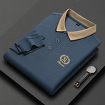 Load image into Gallery viewer, New Men&#39;s Casual Embroidery Long Sleeve Polo Shirt Fashion Solid Color Top  Amaijoin
