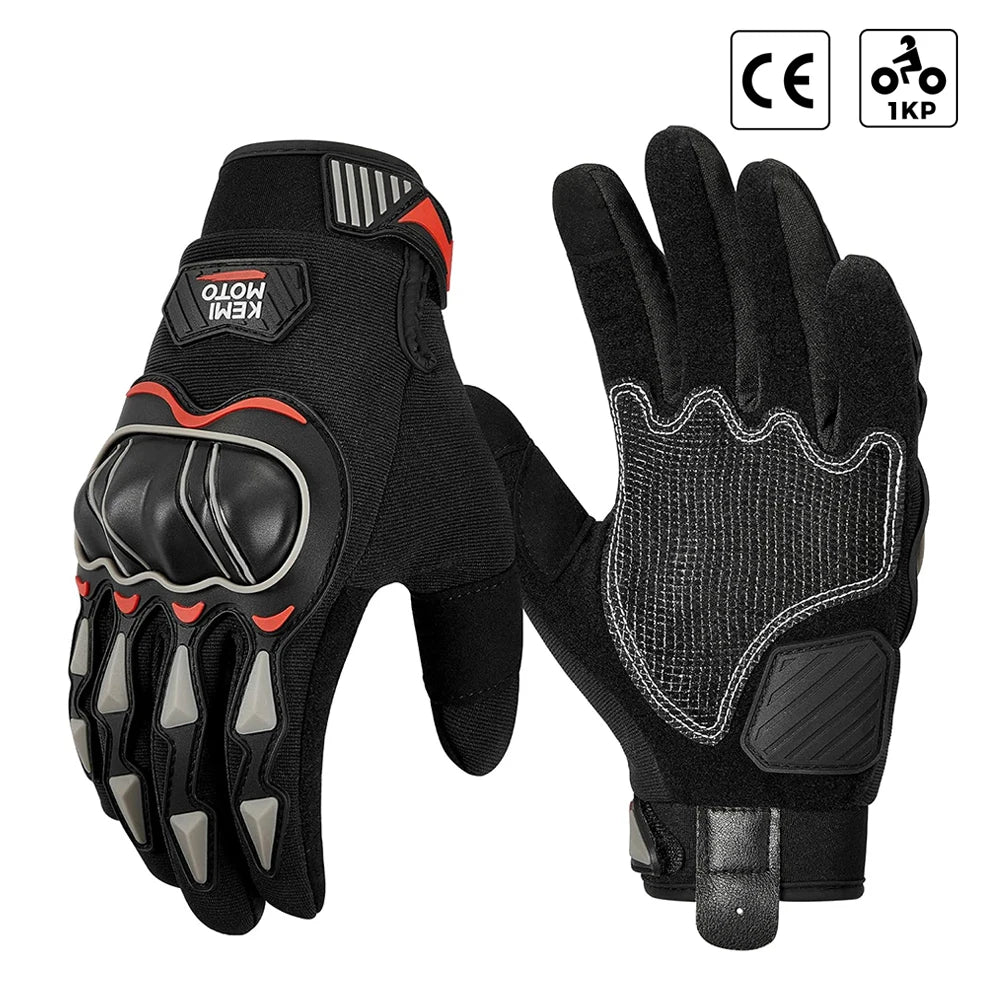 Summer Motorcycle Gloves CE 1KP Riding Gloves Hard Knuckle Touchscreen Motorbike Tactical Gloves For Dirt Bike Motocross ATV UTV  Amaijoin