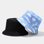 Load image into Gallery viewer, 2022 Cotton Blue Sky And White Clouds Print Bucket Hat Fisherman Hat Outdoor Travel Sun Cap For Men And Women 05  Amaijoin
