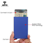 Load image into Gallery viewer, Rfid Smart Wallet Card Holder Metal Thin Slim Men Women Wallets Pop Up Minimalist Wallet Small Black Purse Vallet Walets for Men  Amaijoin
