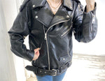 Load image into Gallery viewer, ZVRI 2023 new women&#39;s motorcycle leather PU imitation leather loose Osaka jacket Black pocket belt zipper jacket  Amaijoin
