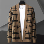 Load image into Gallery viewer, High end brand striped knitted cardigan men&#39;s 2023 Spring and Autumn New Exquisite Printing Fashion Casual Shawl Sweater Coat  Amaijoin
