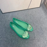 Load image into Gallery viewer, 2023 Summer New Melissas Fashion Adult Girls Single Shoes Women&#39;s Simple Love Shape Jelly Sandals Nude Beach Shoes  Amaijoin
