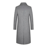 Load image into Gallery viewer, Mens Long Coat Woolen Jackets Boutique High-end Wool Blend Overcoat Trench Men X-long Thick Coat Over The Knee Trench Coat  Amaijoin
