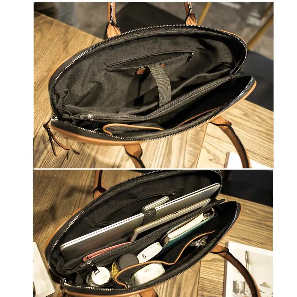 2024 Women's Office Handbag Female Leather Shoulder Bag Ladies Hand Bags For Women Business Briefcases Girls Laptop Bolsos Mujer  Amaijoin