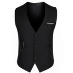 Load image into Gallery viewer, Formal Groom Wedding Suit Vests Male Coat Sleevels Slim Business Suit Waistcoat Solid color  Vests Jacket Men fashion Tops  Amaijoin
